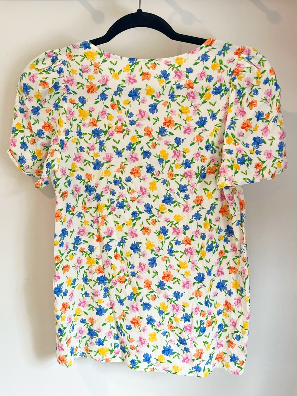 Sezane Galila Floral V-Neck Blouse Top Size 36 - Picture 3 of 7